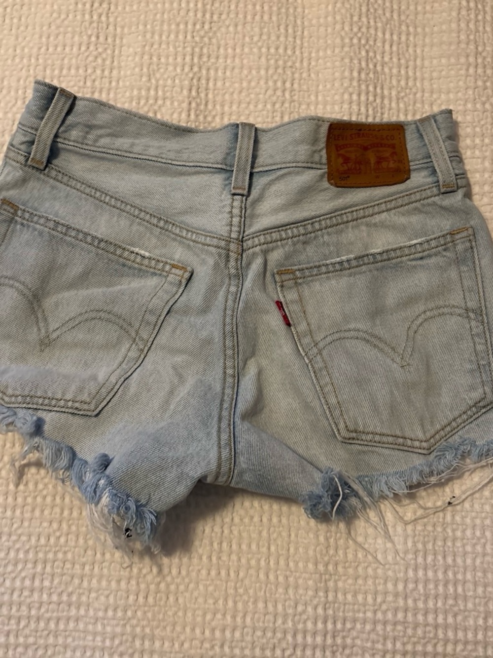 Levi's Light Blue Denim 501 Shorts